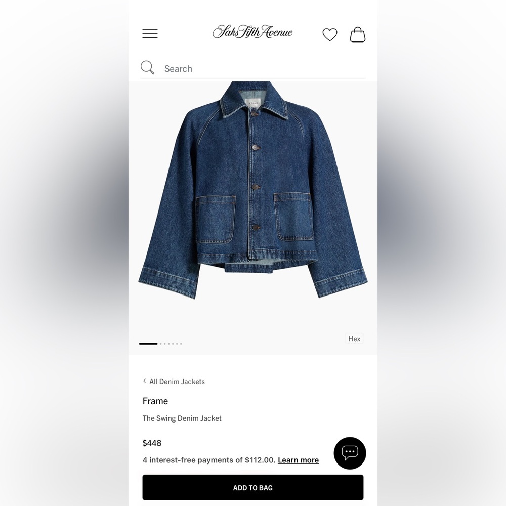 Frame Denim Swing Denim Jacket